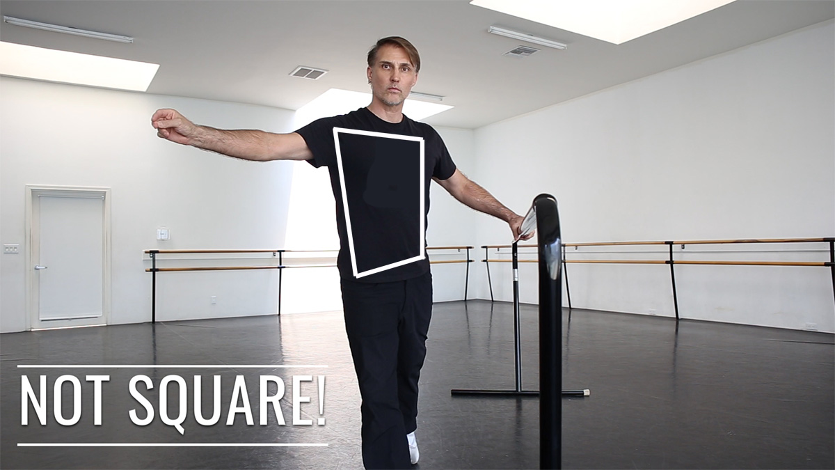 A distorted ballet square